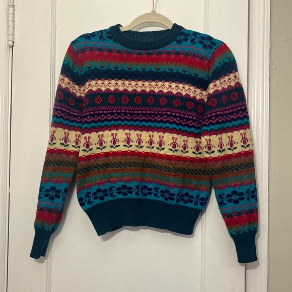 Joan Harper Sweaters - Vintage Joan Harper Womens Knit Pullover Sweater 80s Colorful